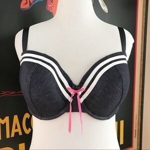 Cacique: t-SHirt Faux Denim Sailor Full Coverage Underwire Bra Size 44D